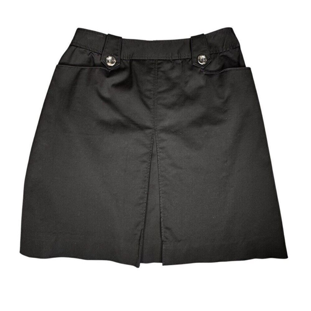 White House Black Market Skirt 4 Black Cotton Rayon Spandex Very Good Pre-Owned - Picture 1 of 11